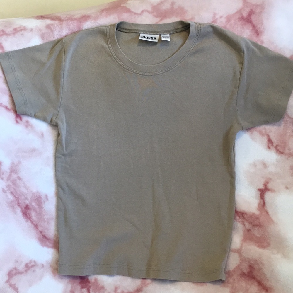 Chicos Design Sage Green Short Sleeved Tee Shirt, Womens Size 1 Cotton NWOT